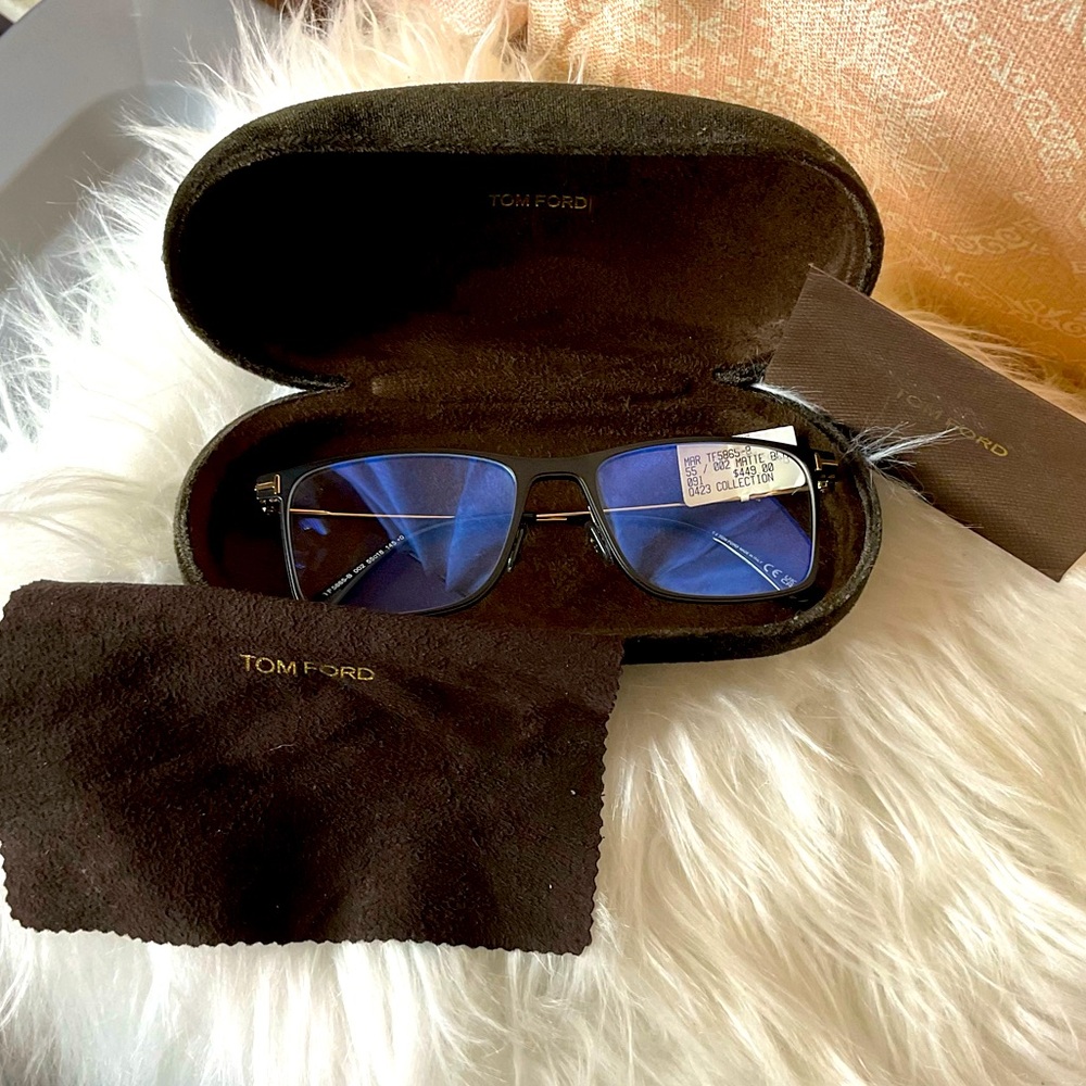 Tom Ford Matte Collection Frames w/Blue Blocking lenses TF5865-B